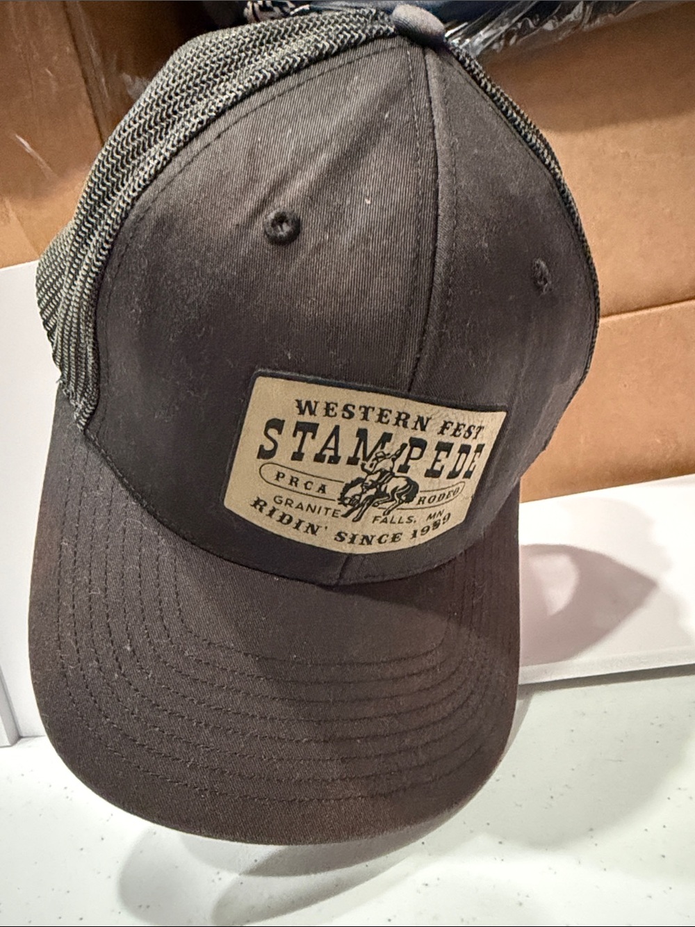 Western Fest Stampede Brown Men's Trucker Cap